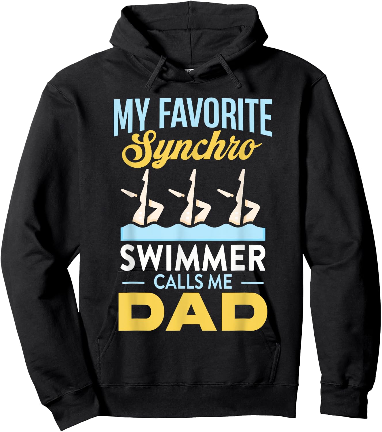 Synchronized Swimming Dad Favorite Synchro Swimmer Artistic Hoodie - Hoodie | Black