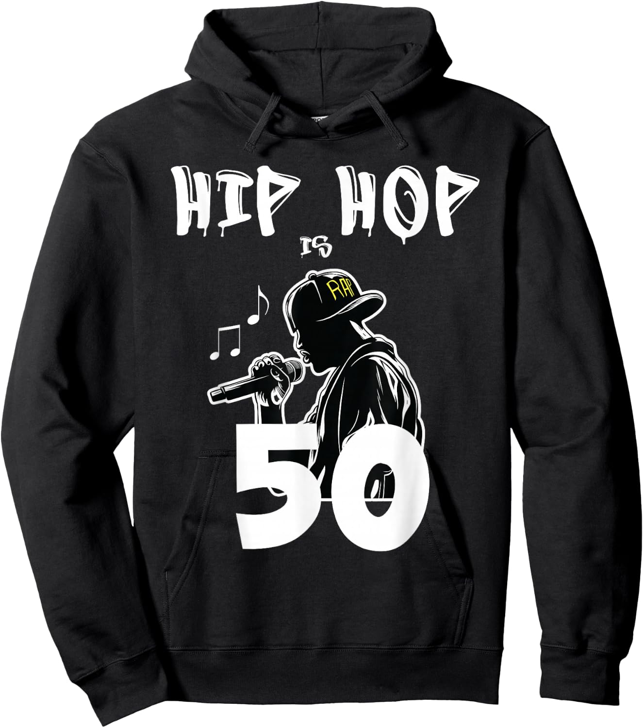 Hip Hop is 50 | 50th Anniversary Freestyle Rapper Hoodie - Hoodie | Black