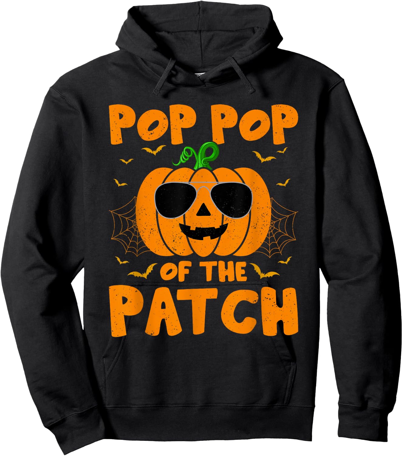 Pumpkin Pop Pop Of The Patch Family Group Costume Halloween Hoodie - Hoodie | Black