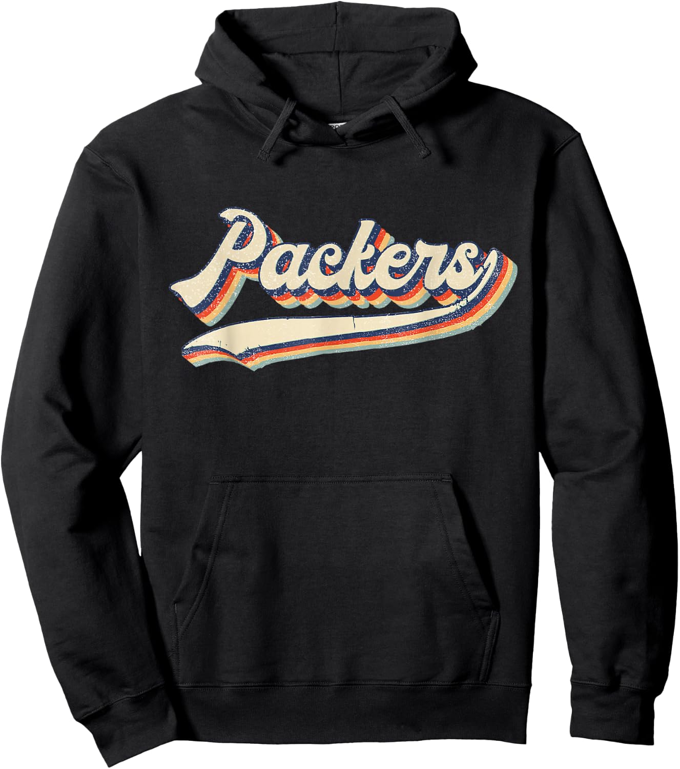 Packers Name Retro Vintage Gift Women Boy Girl Hoodie - Hoodie | Black