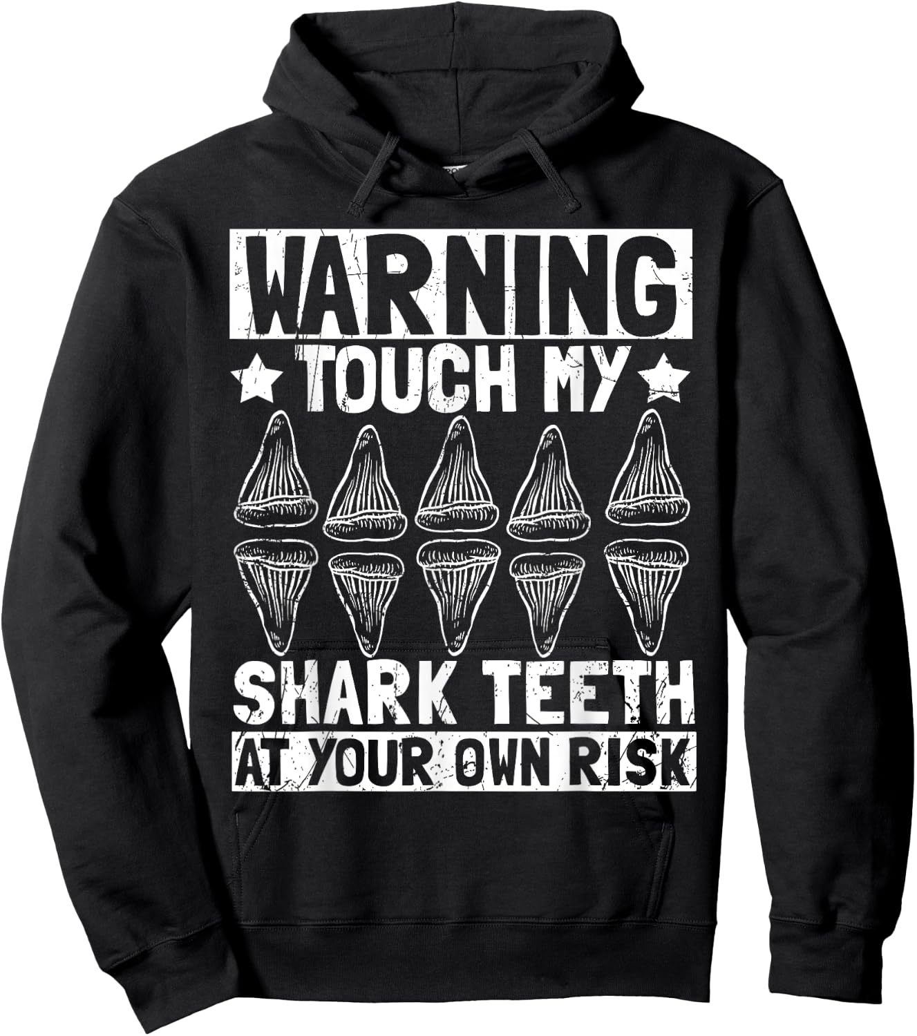 Shark Teeth Collector Collection Container Teeth Hunter Hoodie - Hoodie | Black