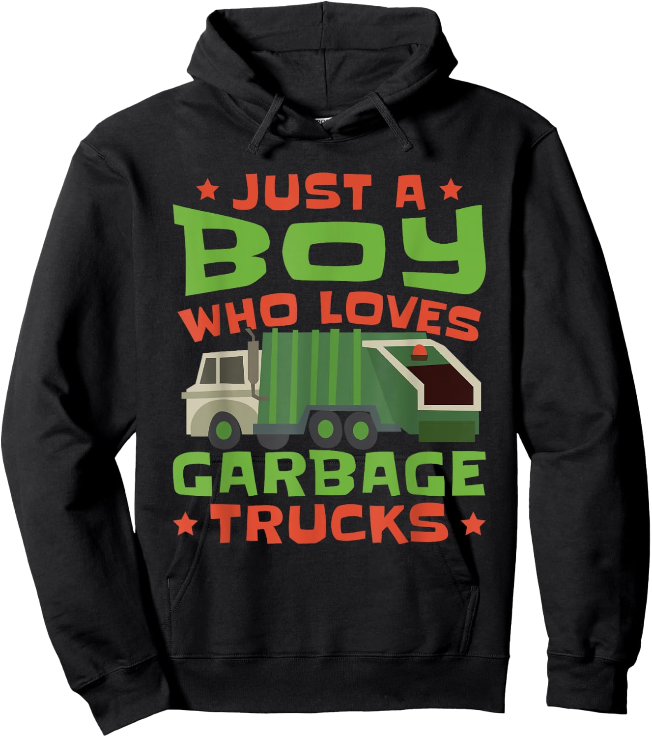 Trash Trucks Kids Garbage Truck Toddler Hoodie - Hoodie | Black