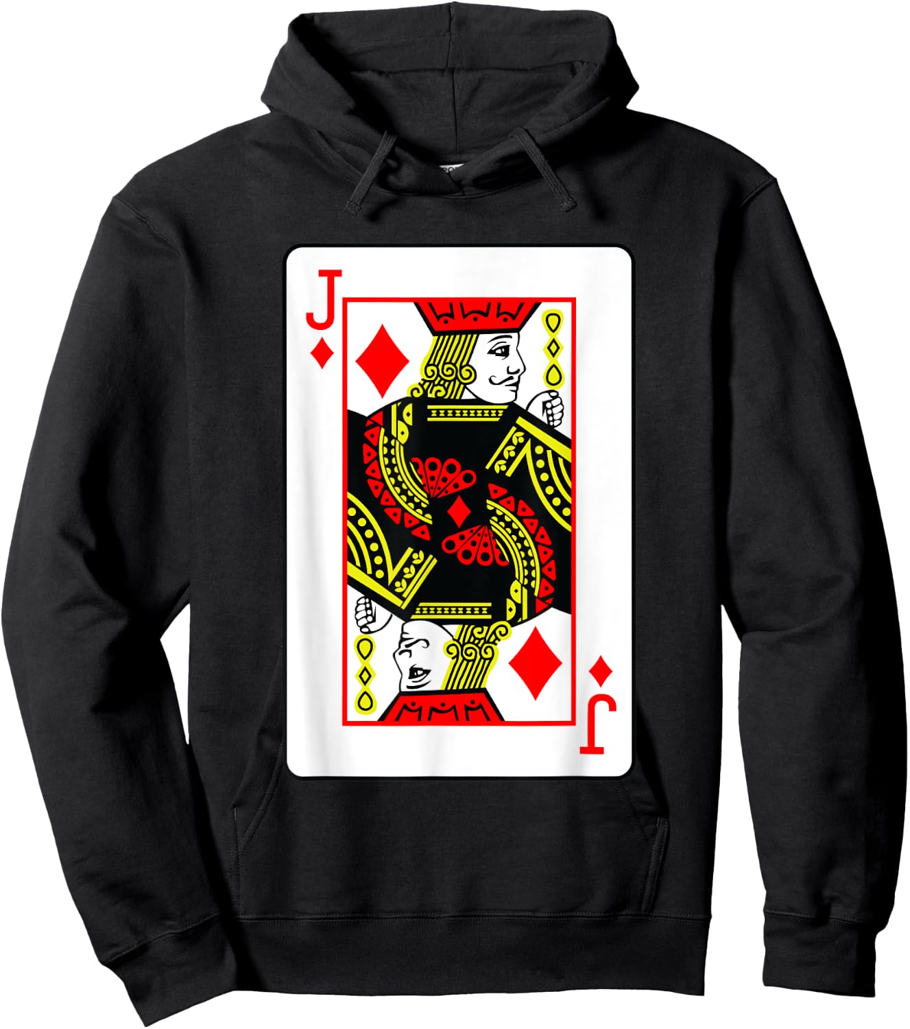 Jack Of Diamonds Poker Card Games Playing Cards Black Jack Hoodie - Hoodie | Black
