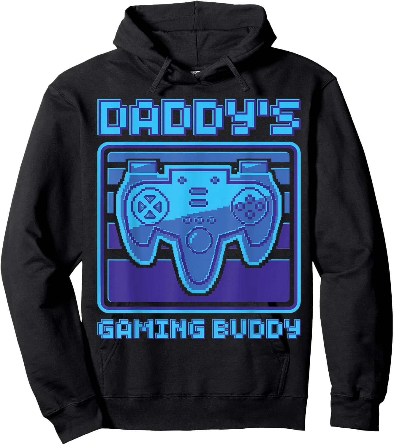 Daddy's Gaming Buddy Gamer Boys Girls Video Game Matching Hoodie - Hoodie | Black