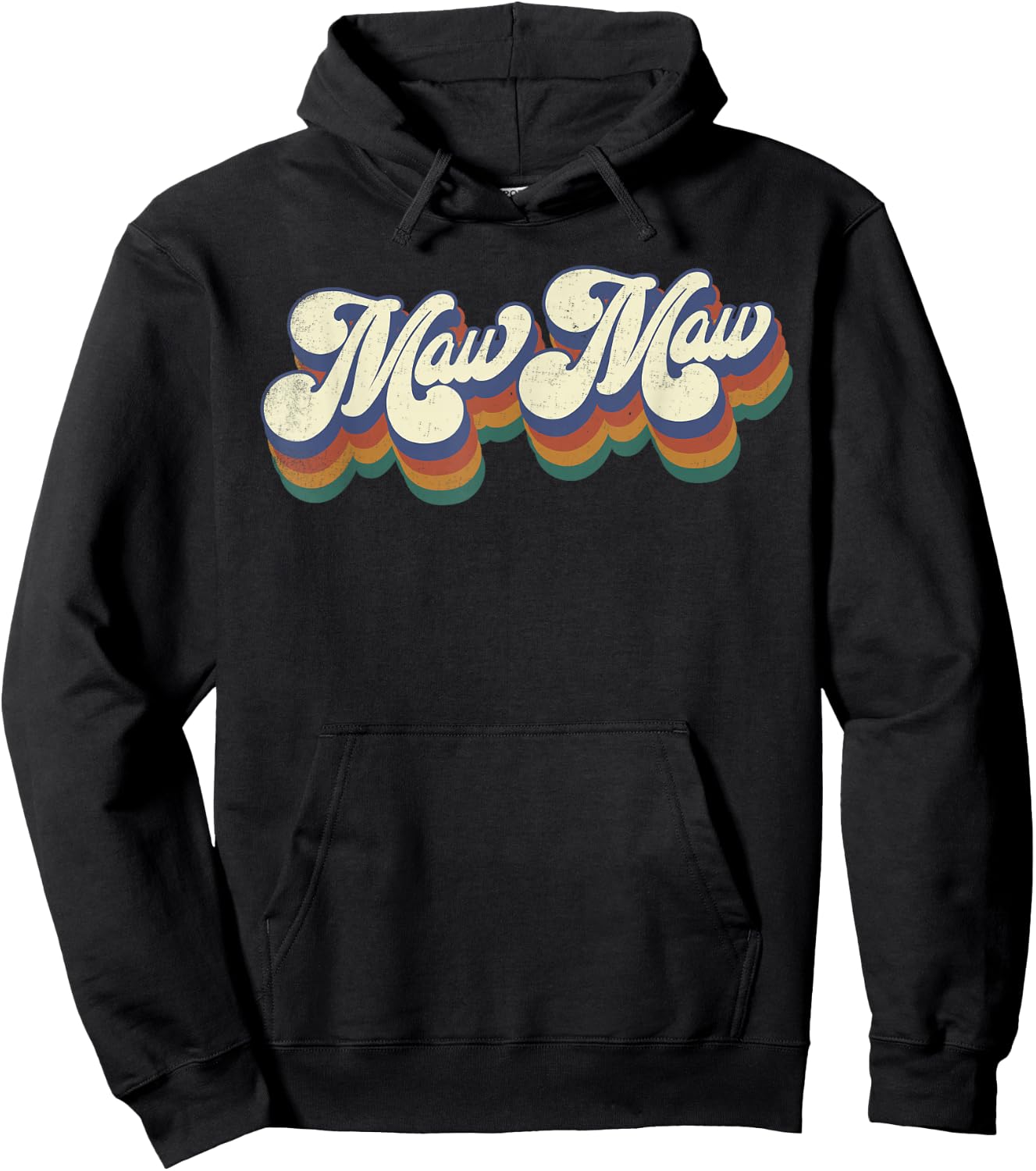 Maw Maw Gifts For Grandma Retro Vintage Mother's Day MawMaw Hoodie - Hoodie | Black