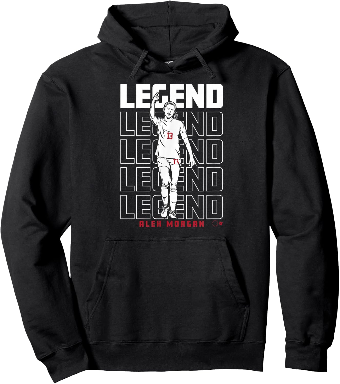 Alex Morgan - Legend - USWNT Players Association Soccer Hoodie - Hoodie | Black