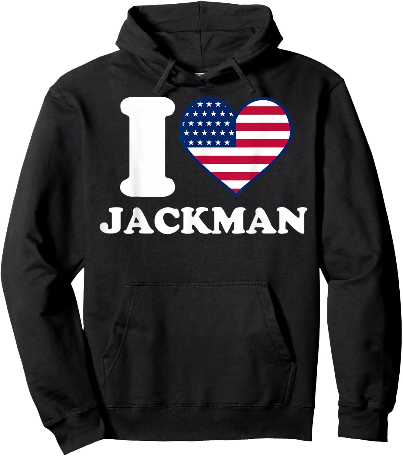 I love Jackman I heart Jackman Hoodie - Hoodie | Black