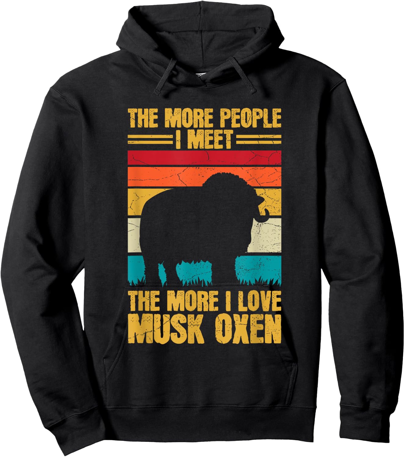 Muskox and Musk Oxen Design for a Musk ox lover Hoodie - Hoodie | Black