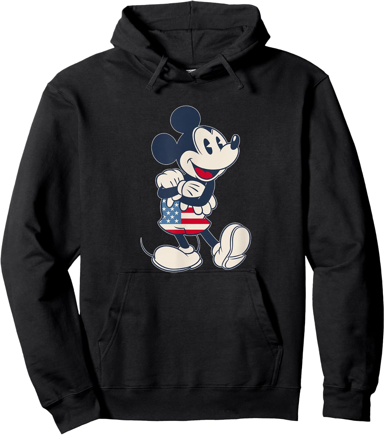 Disney Mickey Mouse Vintage Americana Small Hoodie - Hoodie | Black