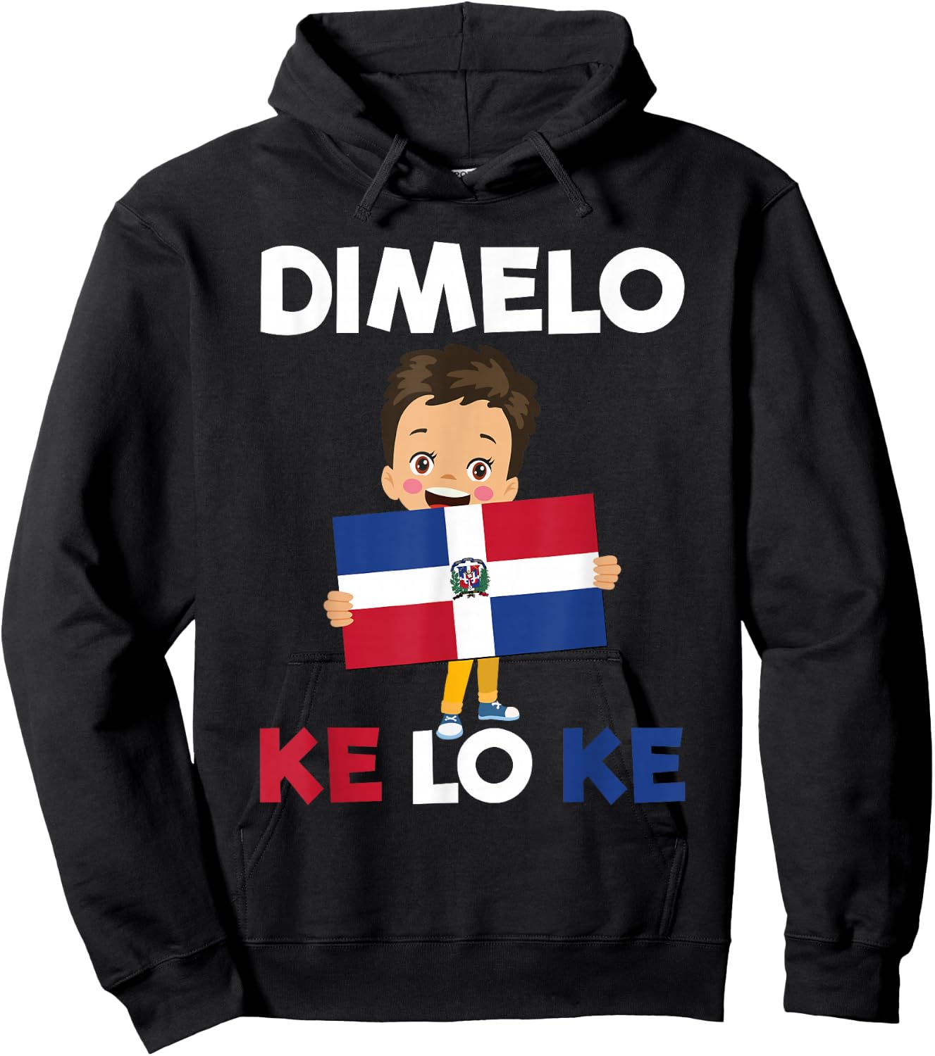 Dominican Republic Flag Dimelo Ke Lo Ke Kids Dominicana Hoodie - Hoodie | Black