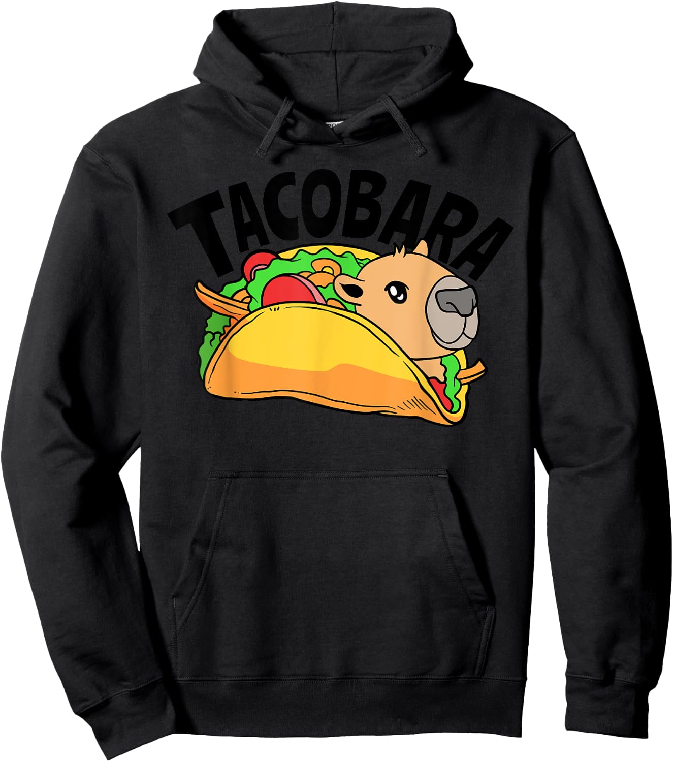 Tacobara Capybaras Rodent Mexico Food Tacos Lover Funny Hoodie - Hoodie | Black
