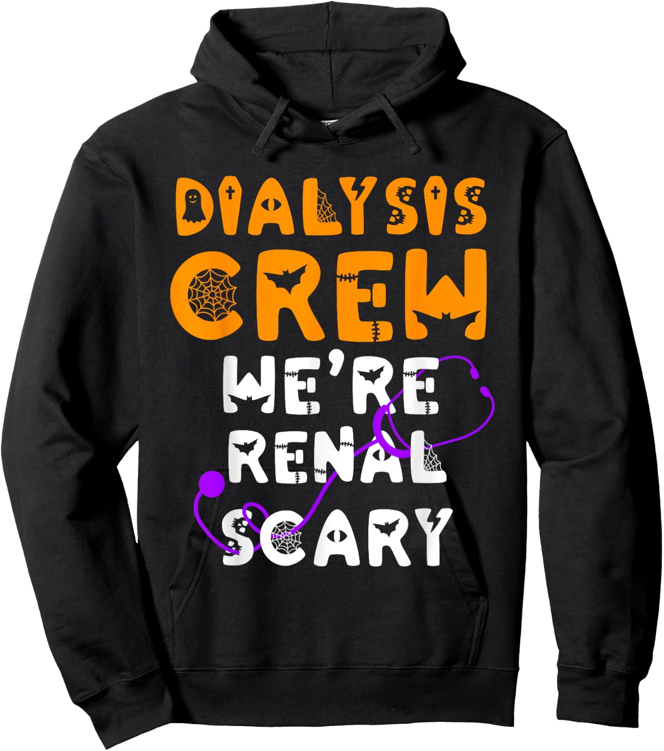 Dialysis Nurse Shirt Halloween Dialysis Tech Renal Scary Hoodie - Hoodie | Black
