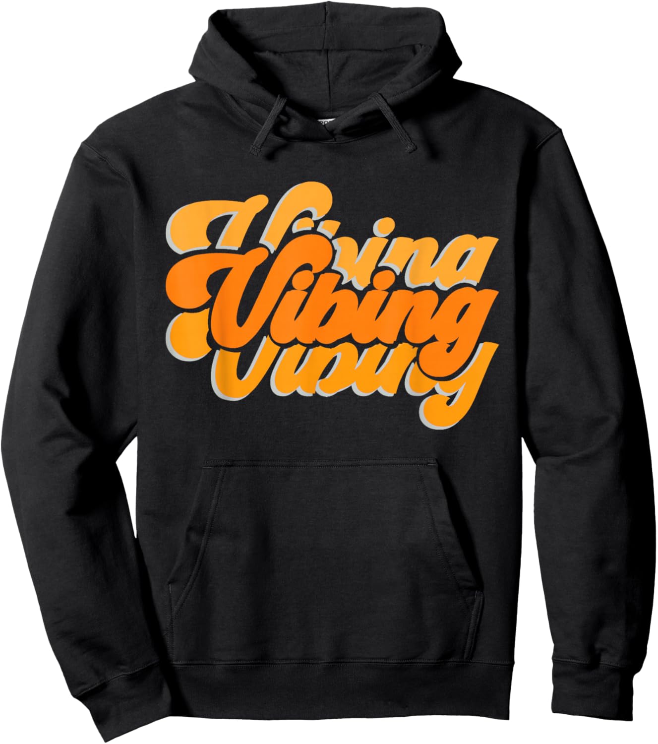 Graphic Orange Vibing Orange Vibes Only Color Men, Women Hoodie - Hoodie | Black