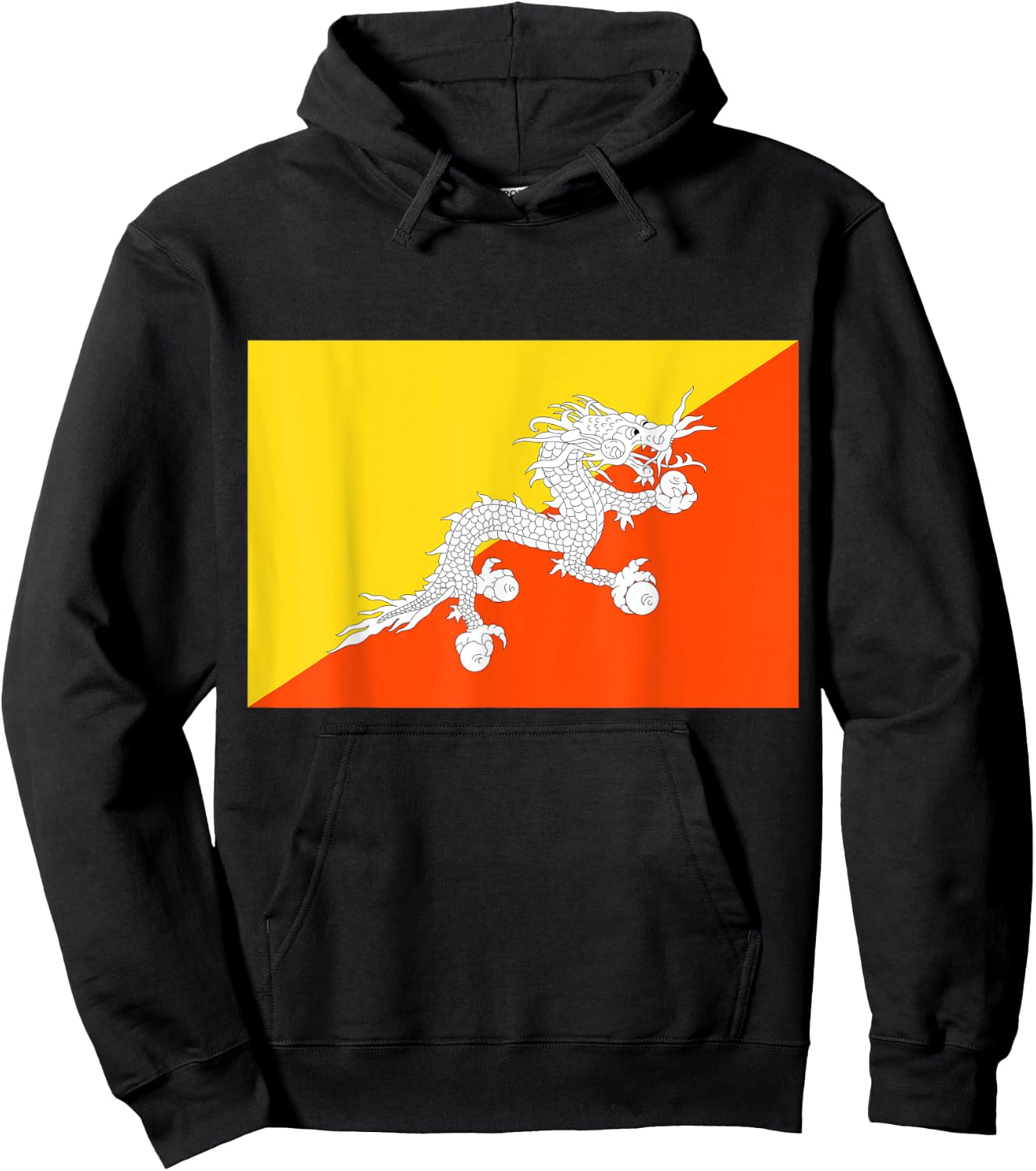 Flag of Bhutan Hoodie - Hoodie | Black