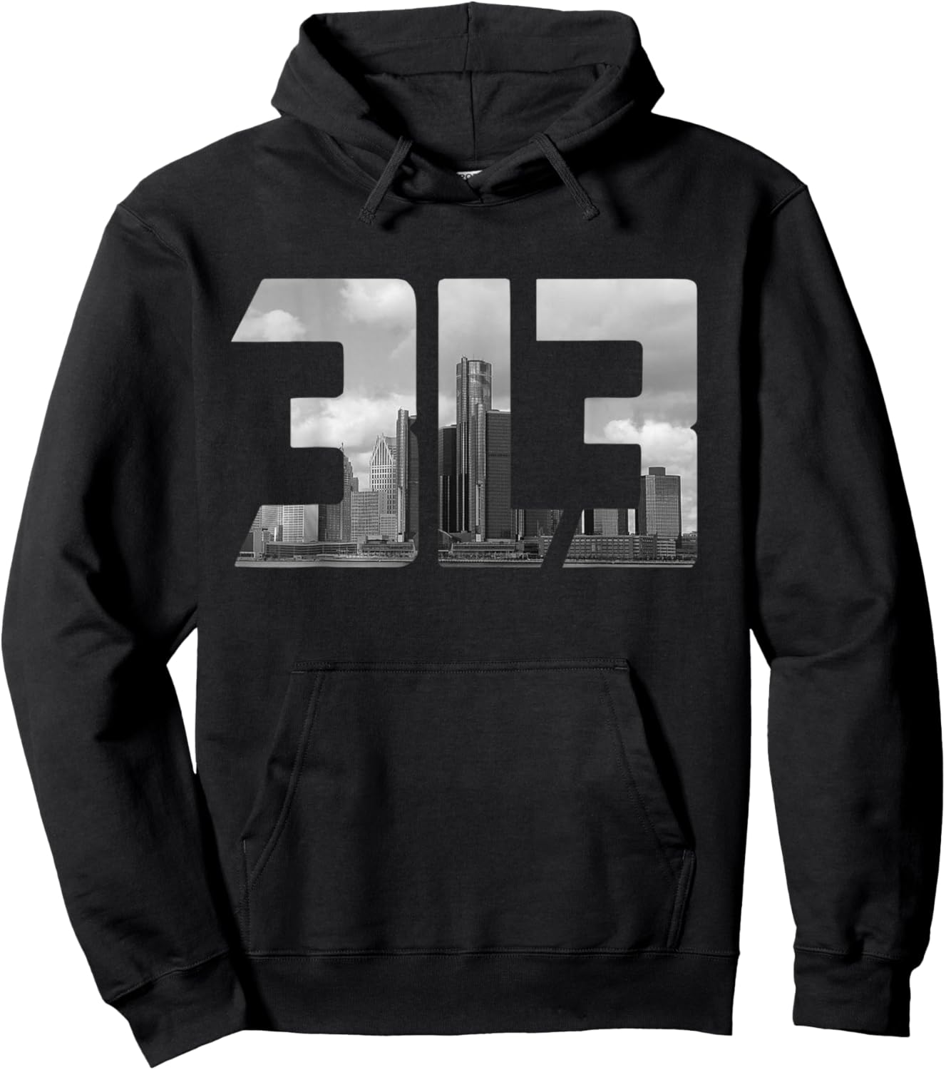 Detroit 313 Hoodie - Hoodie | Black