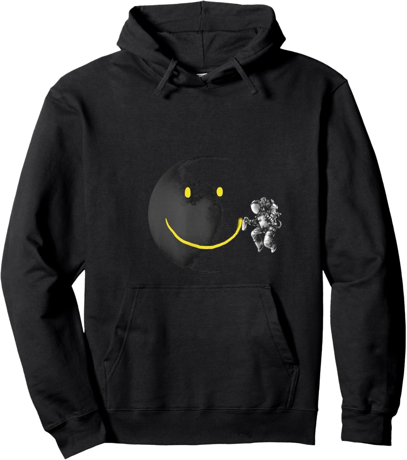 Make A Smile Face Astronaut Moon Spray Space Science Geeks Hoodie - Hoodie | Black