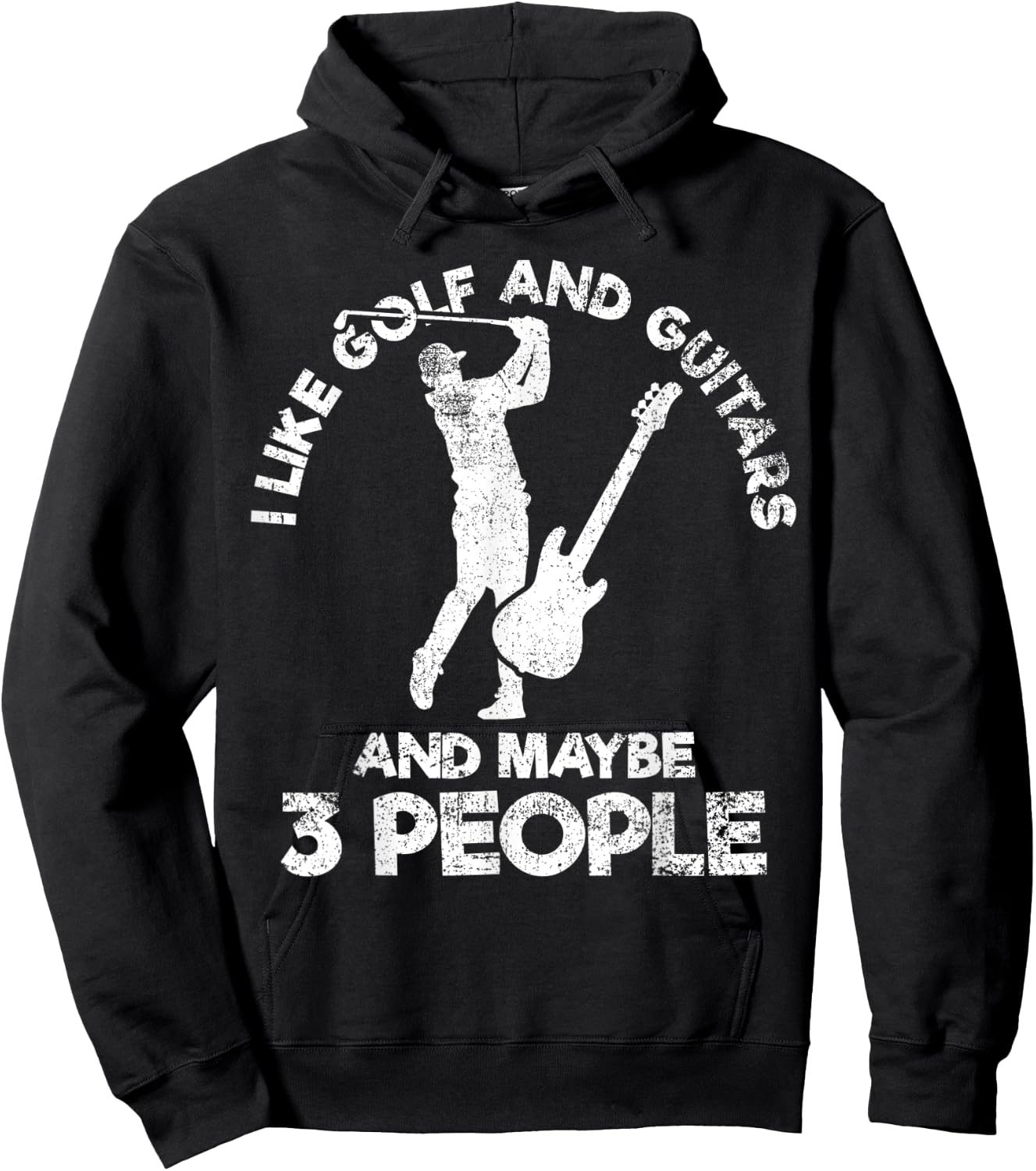 Golf Guitar Golfer Guitarist Hoodie - Hoodie | Black
