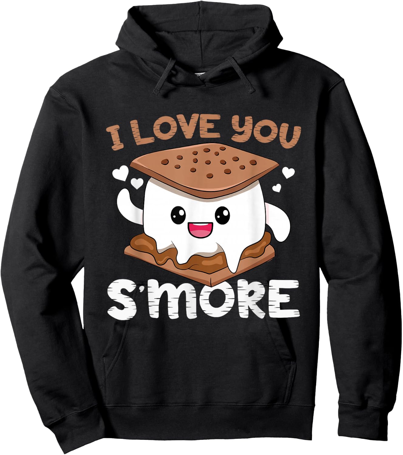 I Love You S'more Toddler Girl Camping Boy Campfire Smores Hoodie - Hoodie | Black