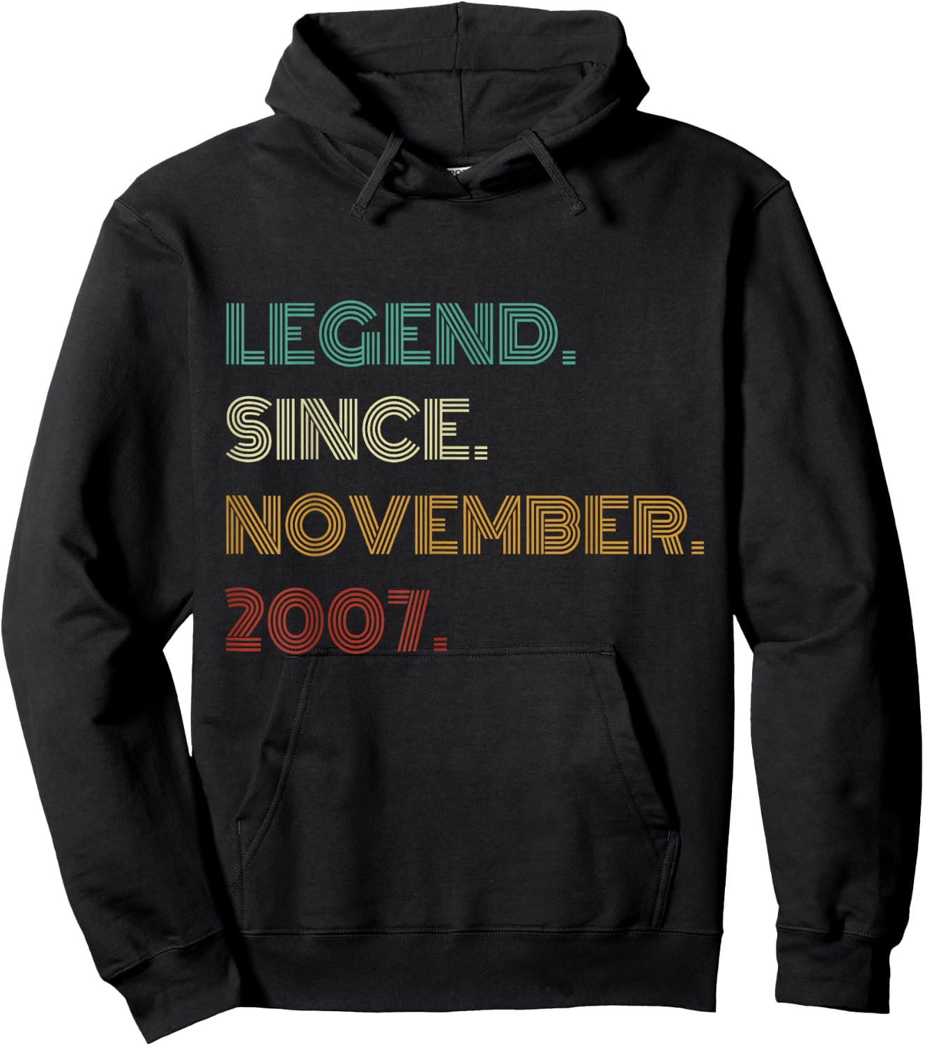 18 Years Old Legend Since November 2007 18th Birthday Hoodie - Hoodie | Black