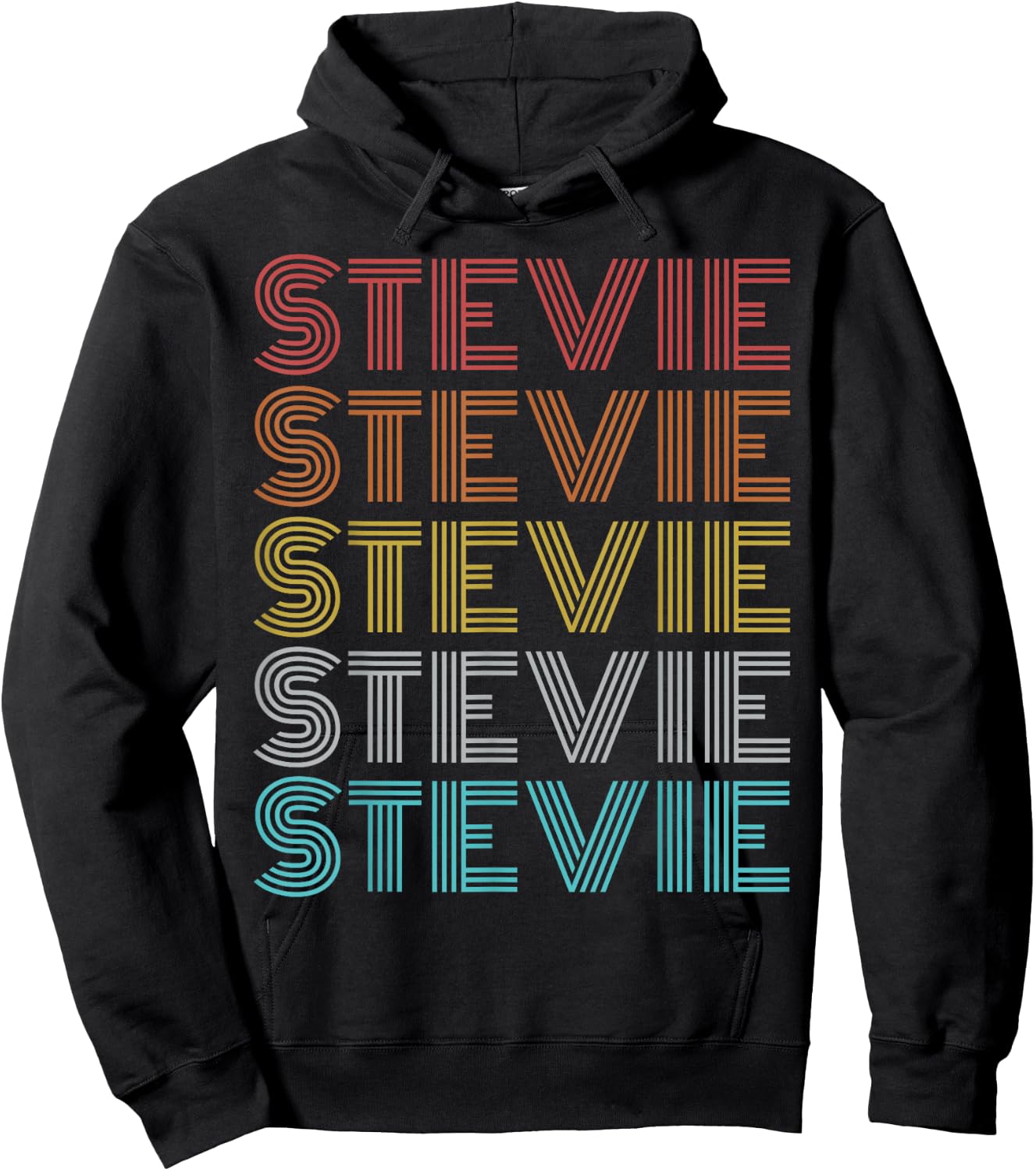 Retro Vintage Stevie Hoodie - Hoodie | Black