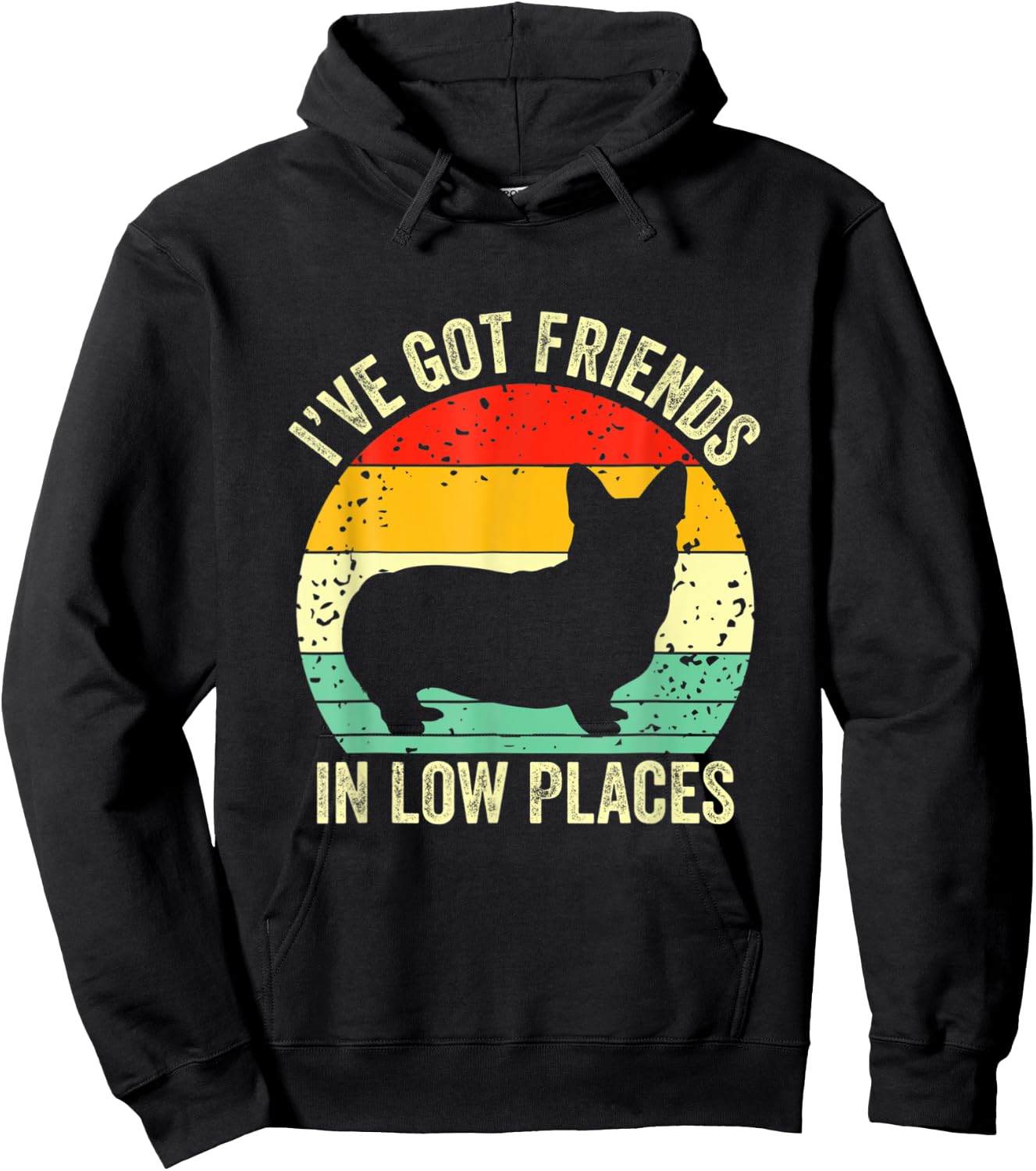Corgi I ve Got-Friends In Low-Places-Pembroke-Welsh-Lover Hoodie - Hoodie | Black