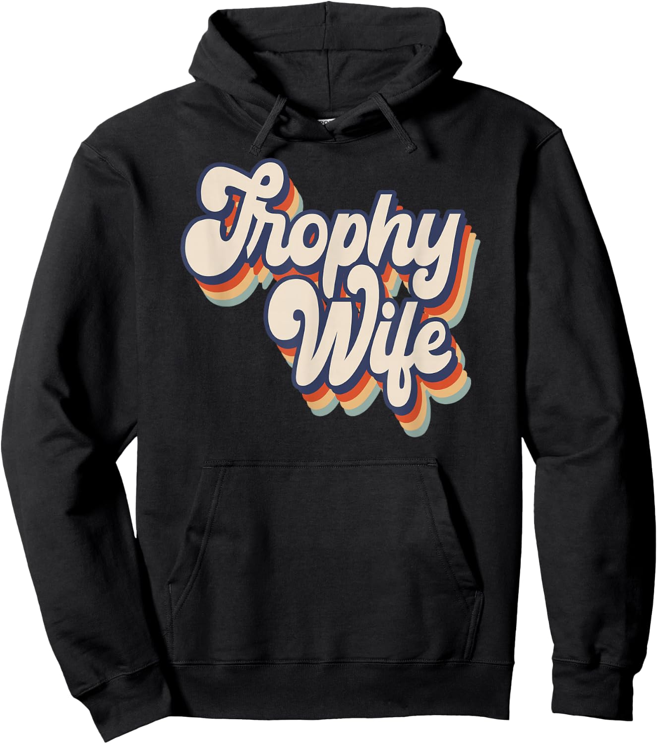Trophy Wife Retro Style Hoodie - Hoodie | Black
