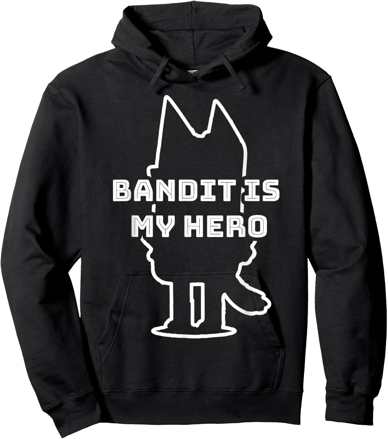 Bandit is My Hero - Funny Kid's Show Dad - Dog Gift Hoodie - Hoodie | Black
