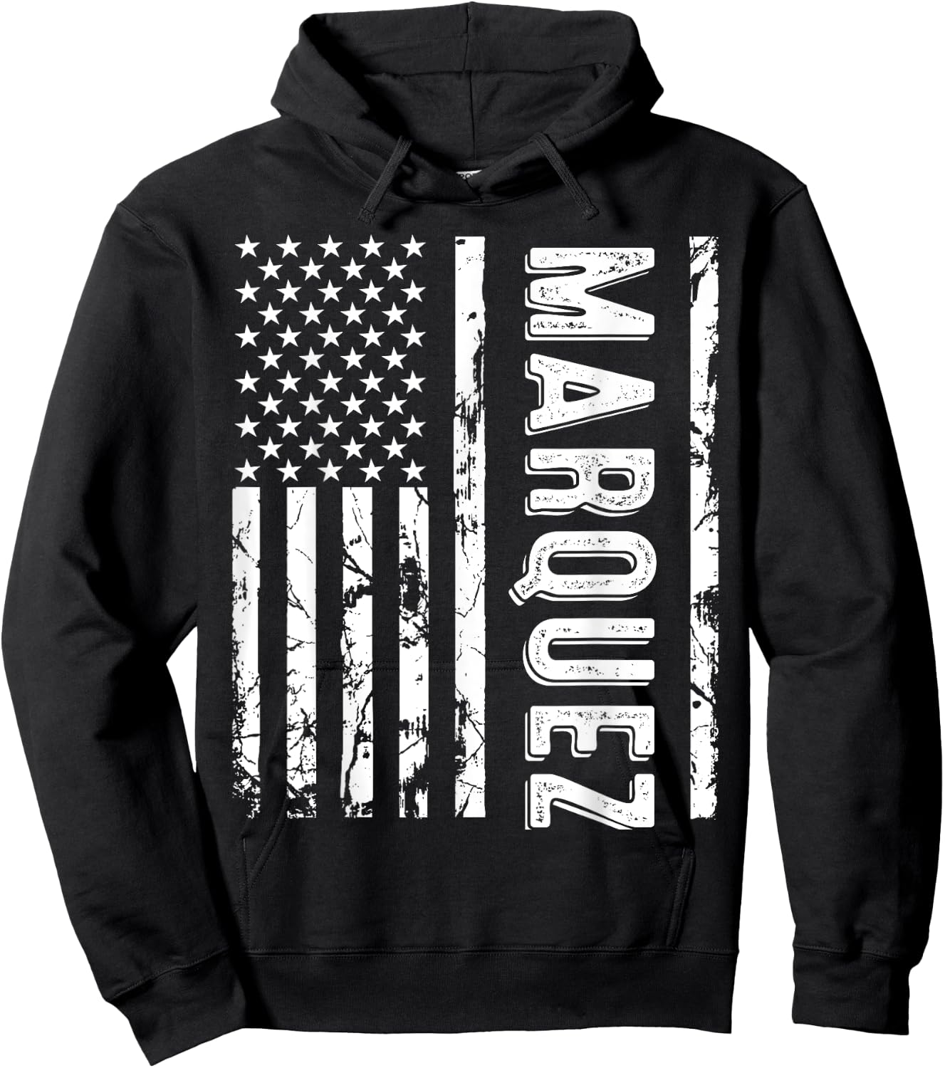 Marquez Last Name Funny Surname Team Marquez Family Reunion Hoodie - Hoodie | Black