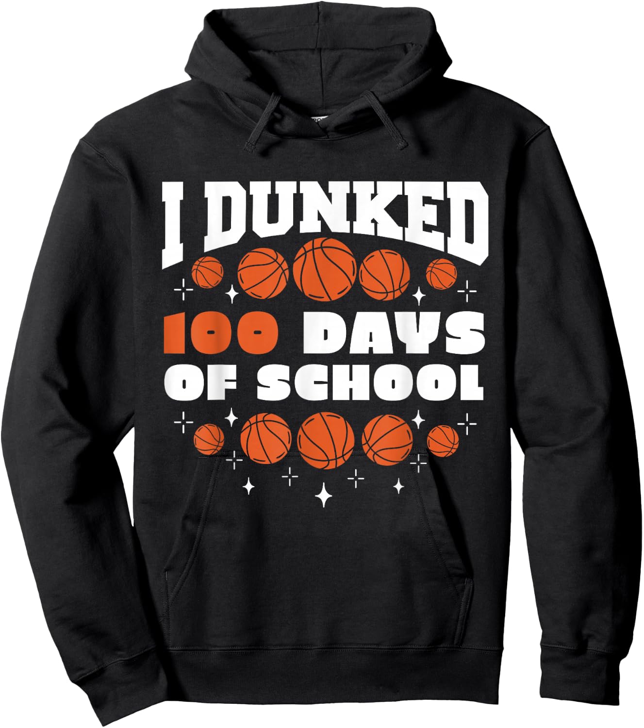Basketball 100th Day Of School 100 Days Of School Toddler Hoodie - Hoodie | Black