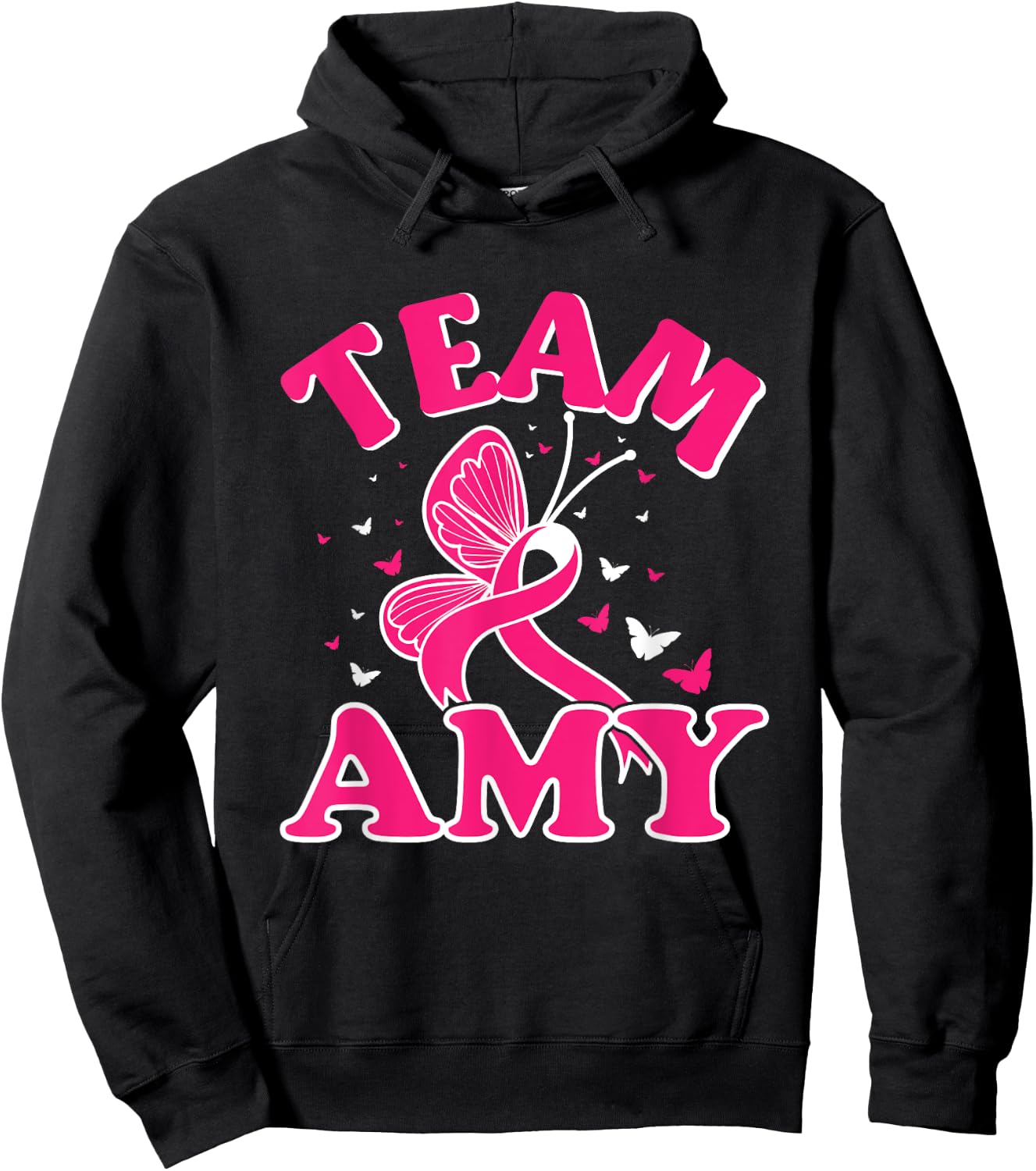 Team Amy - Breast Cancer Awareness Squad Hoodie - Hoodie | Black