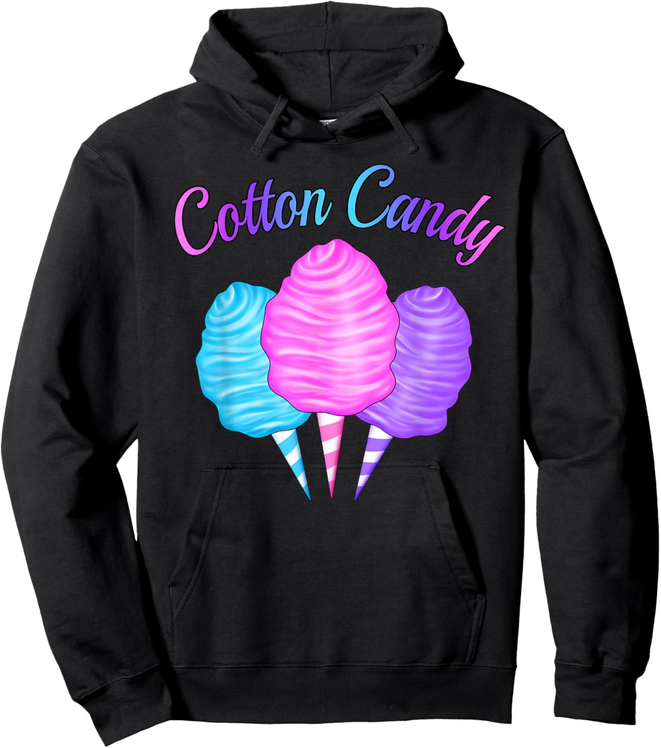 Candy Cone Pink Blue Purple Candy Costume Queen Girl Hoodie - Hoodie | Black