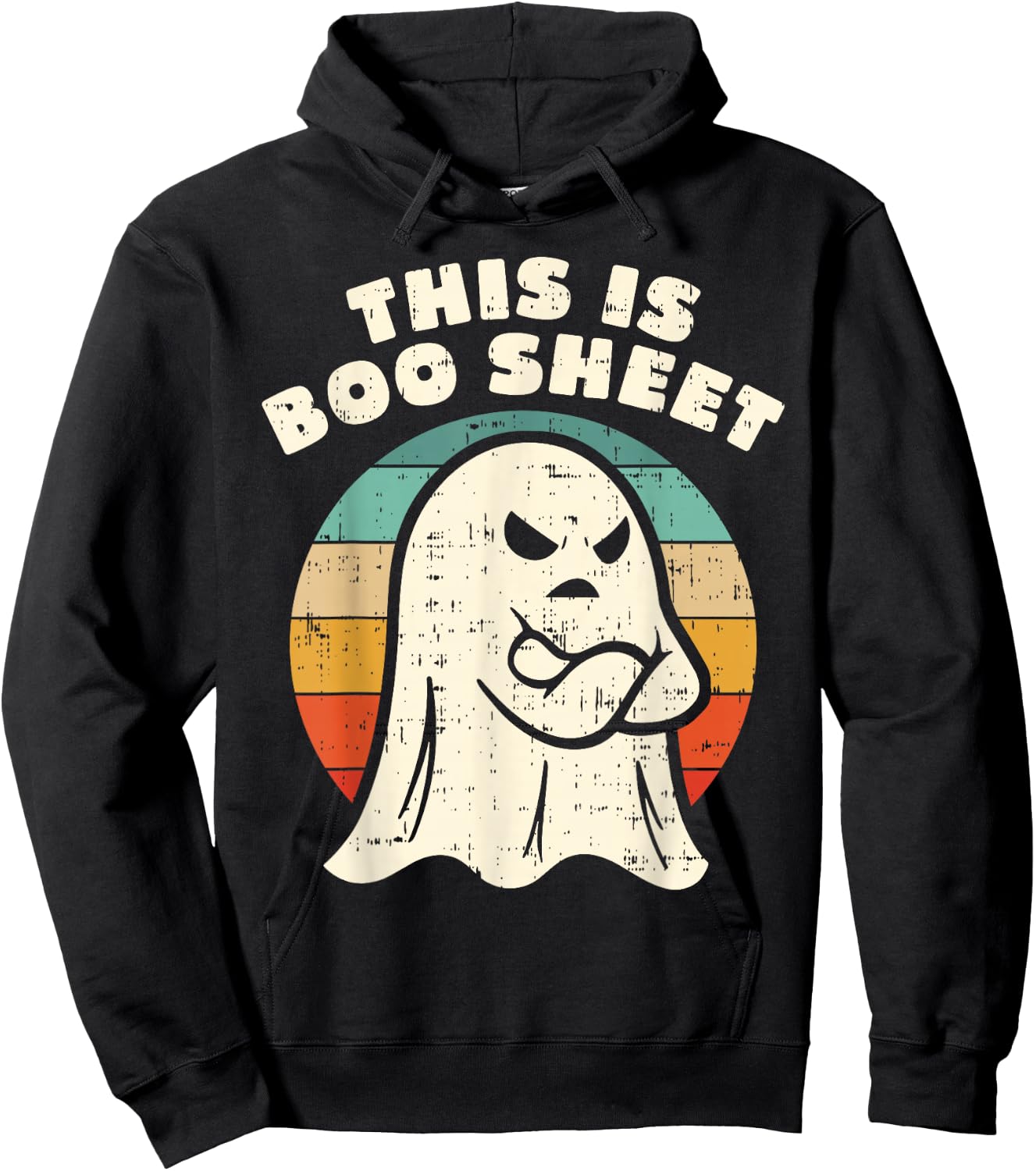 This Is Boo Sheet Funny Halloween Costume Men Women Hoodie - Hoodie | Black