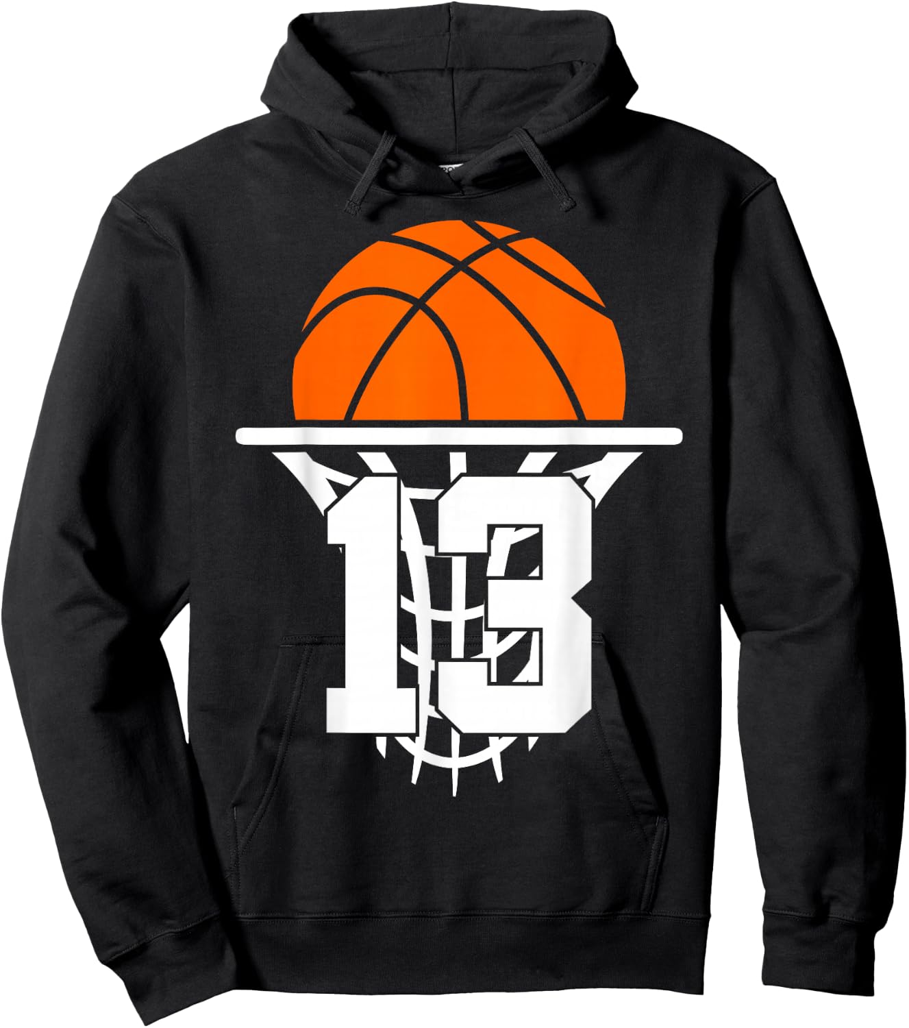 13 Years Basketball 13th Birthday Hoodie - Hoodie | Black