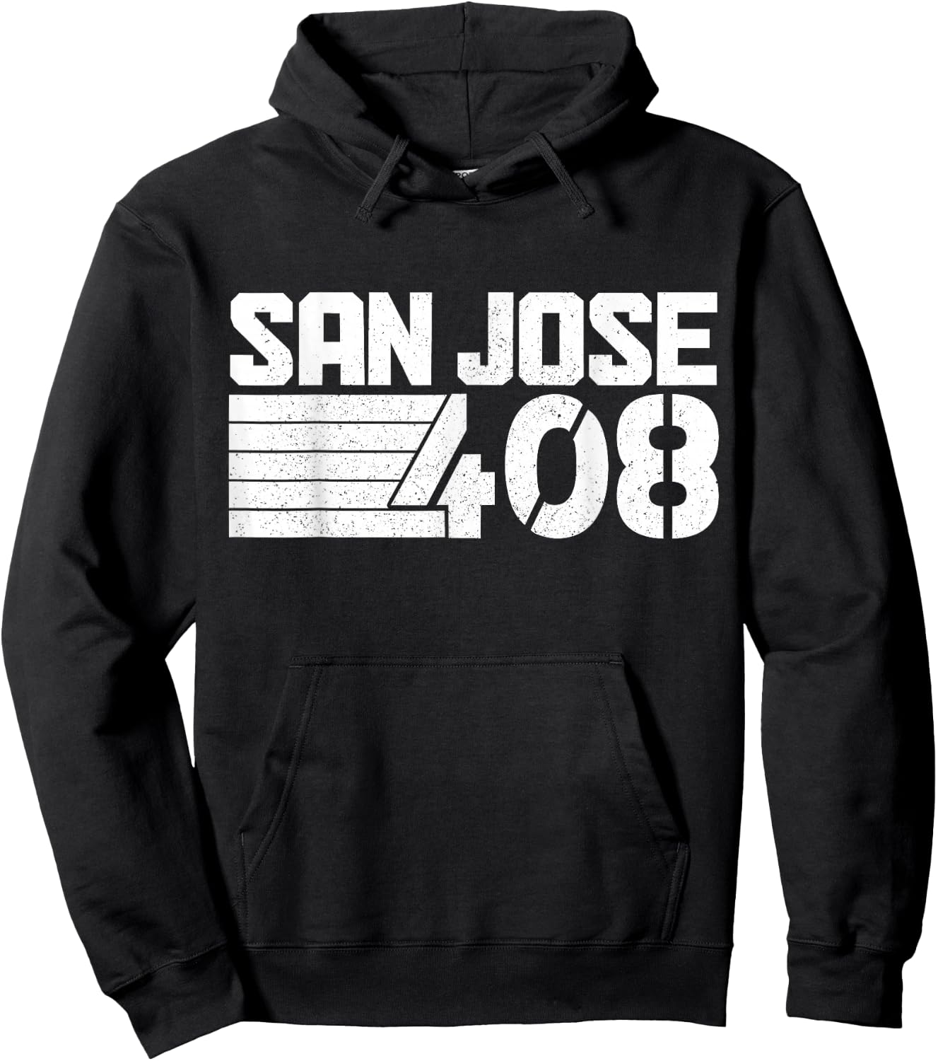 San Jose California 408 Area Code Pride Vintage Hoodie - Hoodie | Black