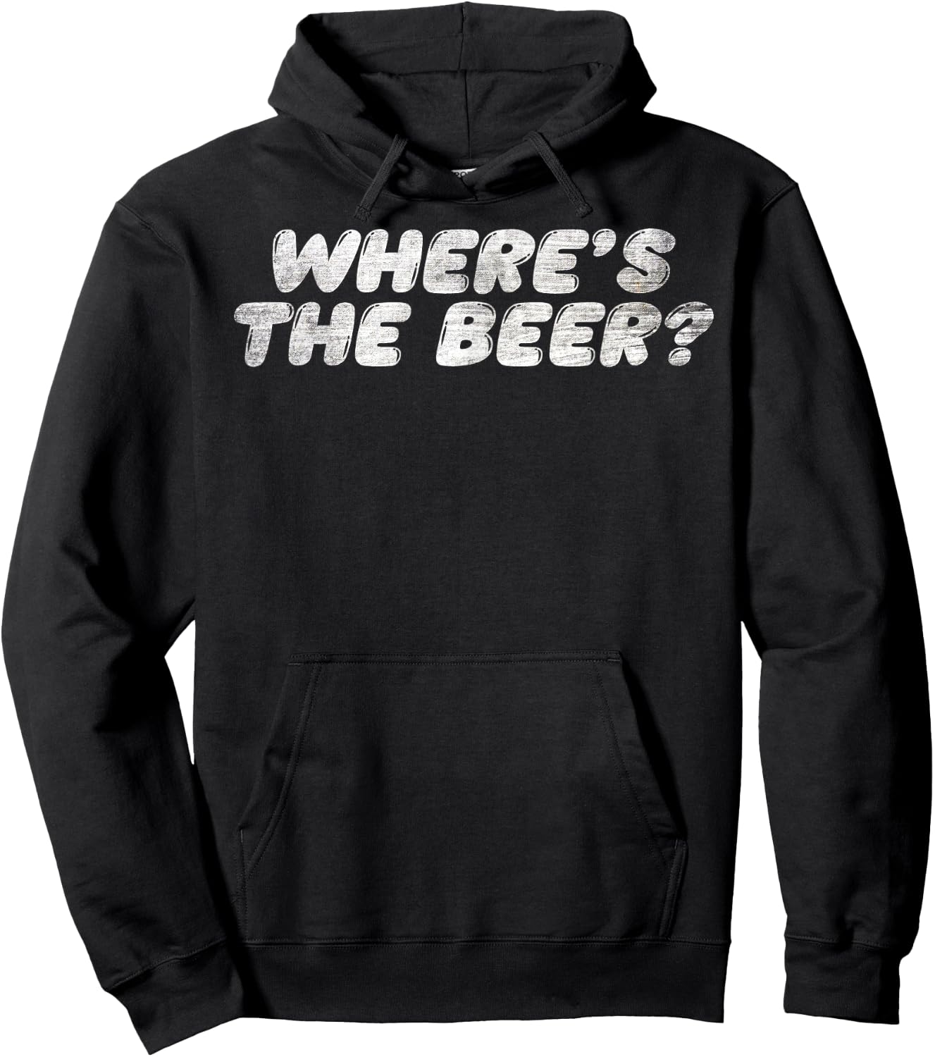 Funny Grunge Where's the Beer? Beer Lovers Drinking Vintage Hoodie - Hoodie | Black