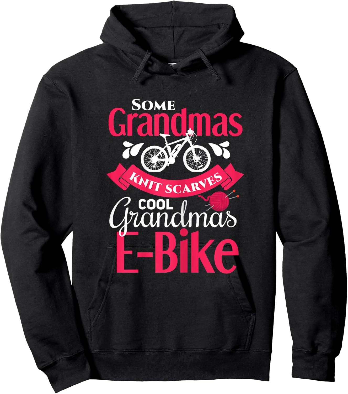 E-Biker Shirt for Grandma E-Bike Grandmother E-Biking Hoodie - Hoodie | Black