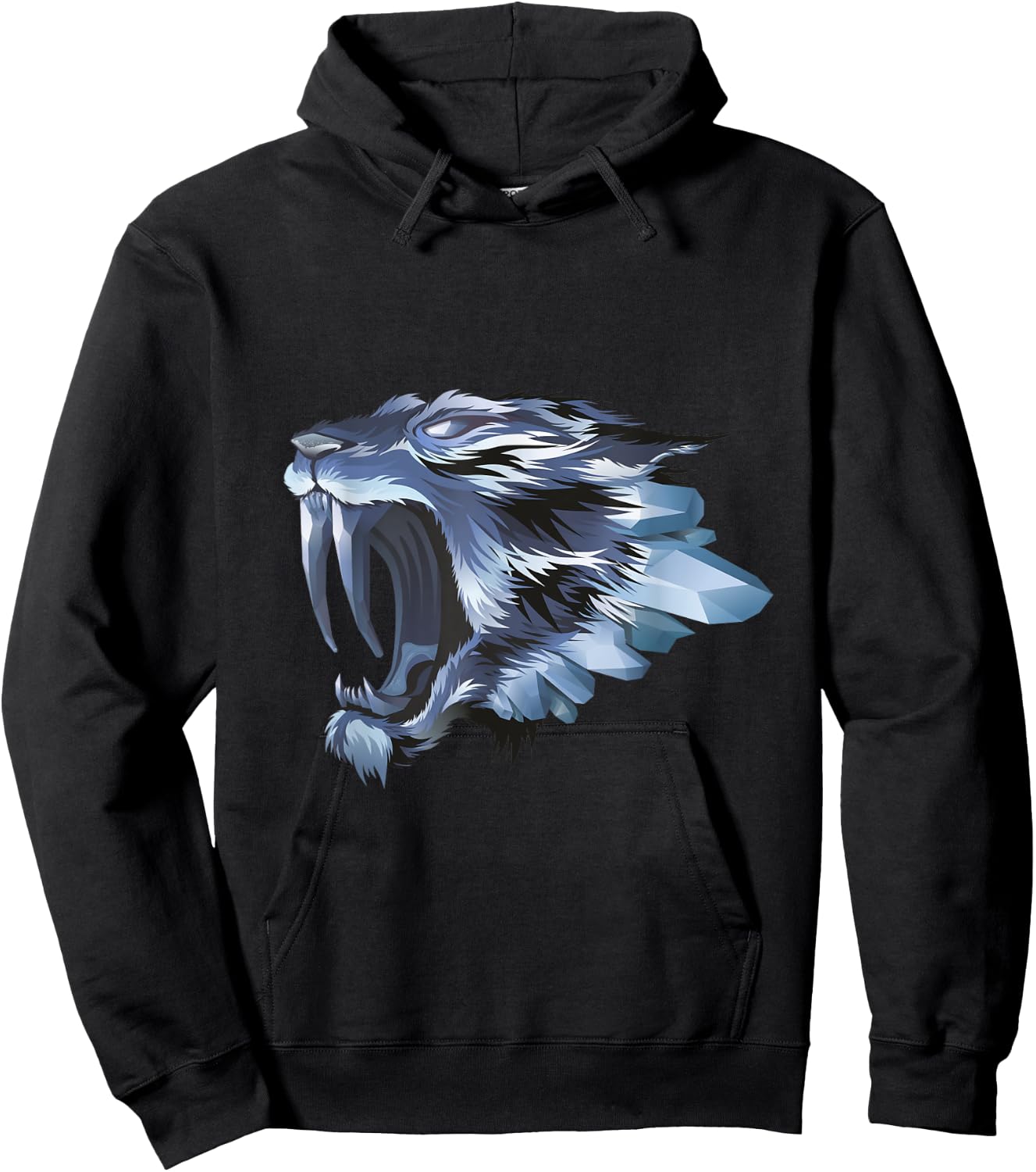 Prehistoric Smilodon Saber-Toothed Tiger Hoodie - Hoodie | Black
