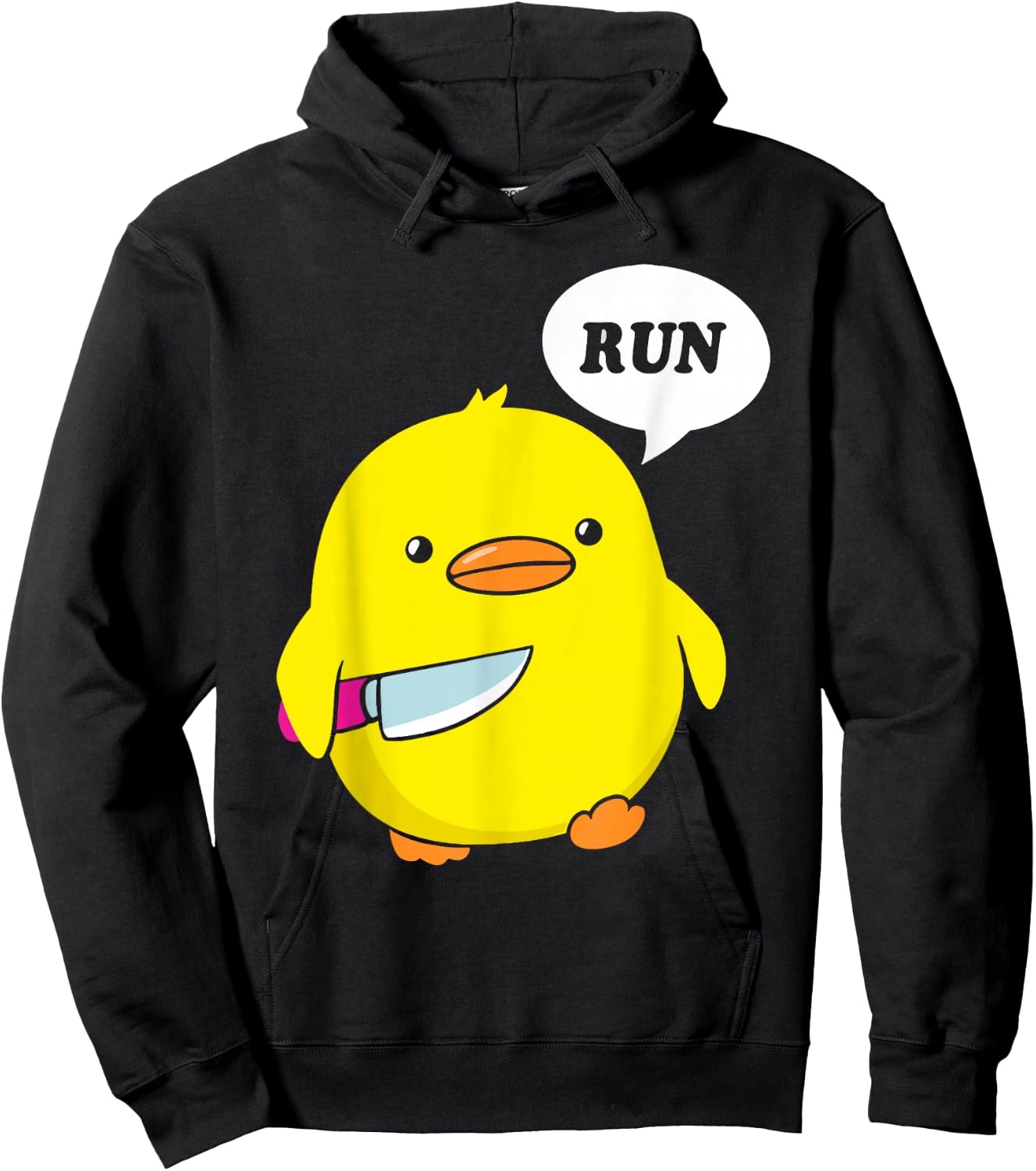 Slasher Duck Funny Duck With Knife Hoodie - Hoodie | Black