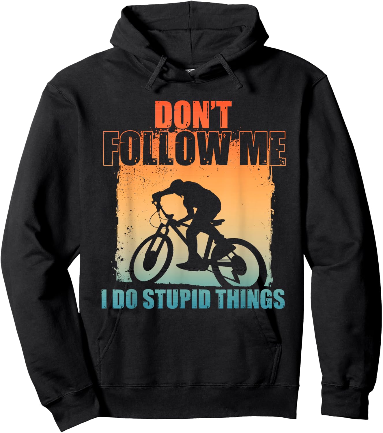 Funny Mountain Biking Art Women Cycling Downhill MTB Hoodie - Hoodie | Black