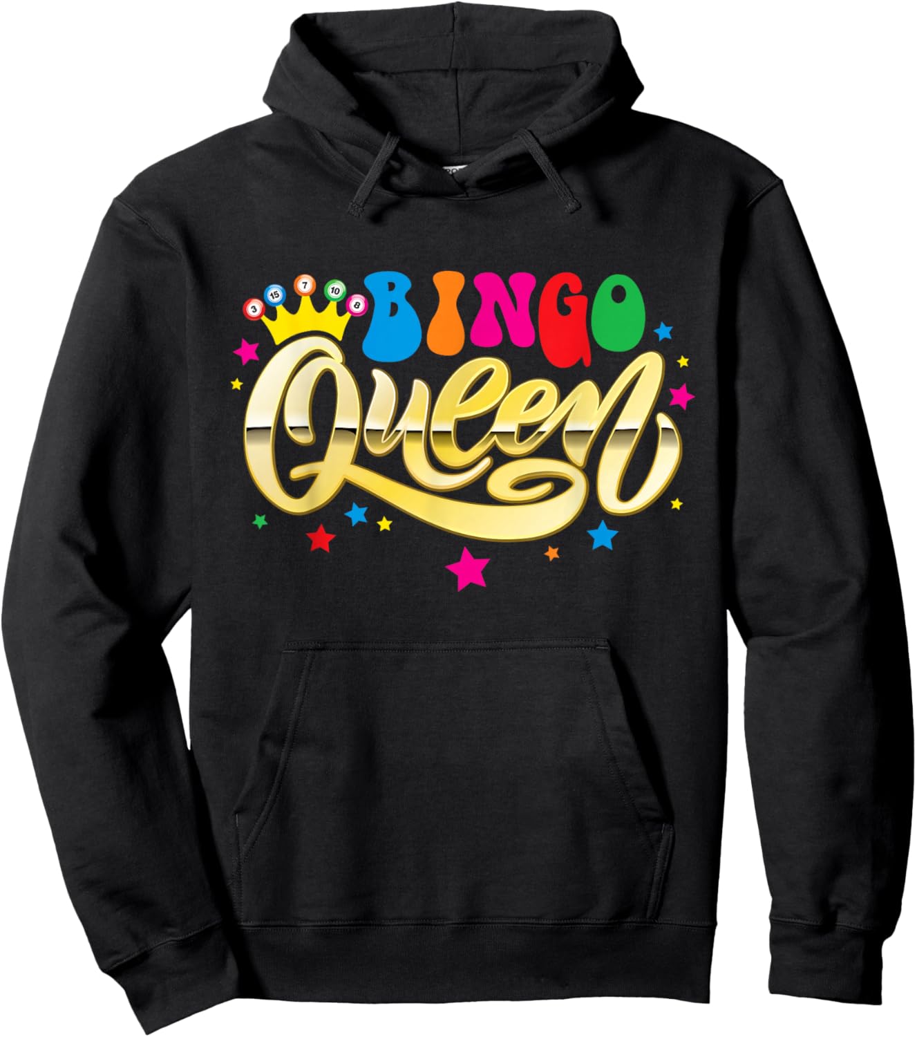 Bingo Queen Women Bingo Player Bingo Lover Casino Gambler Hoodie - Hoodie | Black
