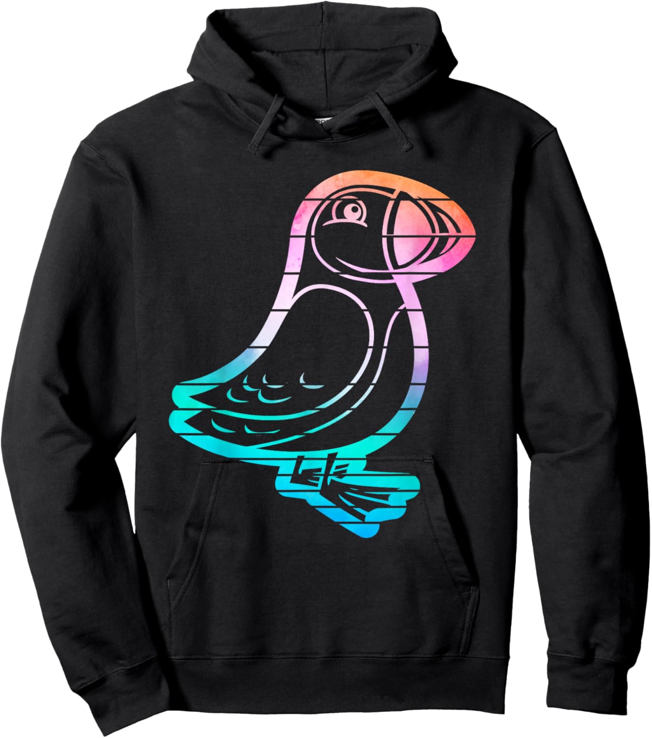 Puffin Seabird Iceland Bird Puffin Hoodie - Hoodie | Black
