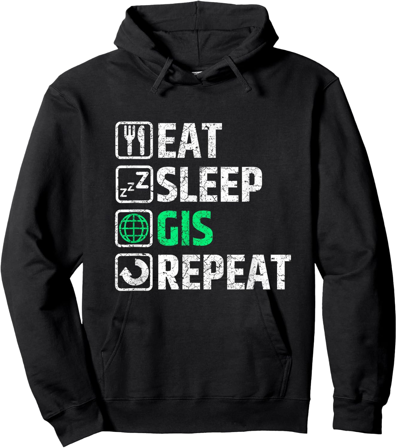 GIS Geographical Information System Geoinformation Hoodie - Hoodie | Black