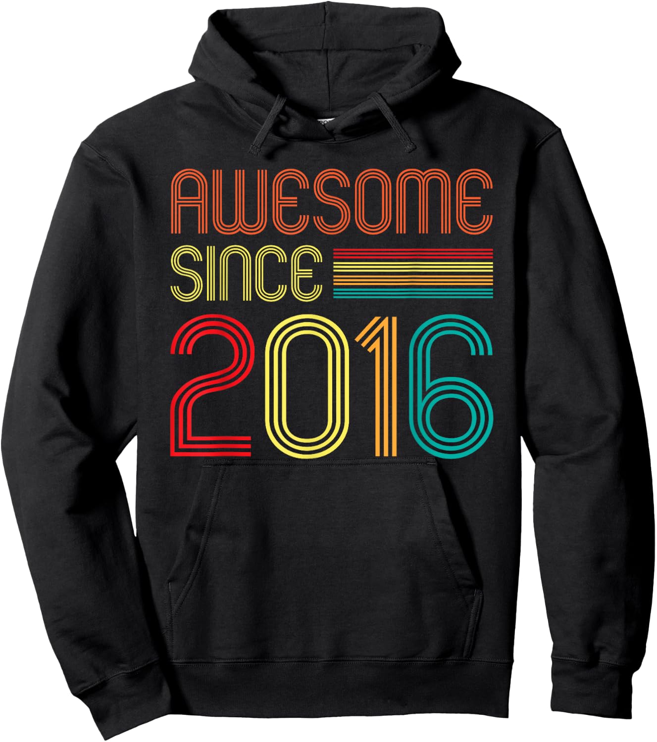 Awesome Since 2016 9 Years Old Retro Vintage 9th Birthday Hoodie - Hoodie | Black