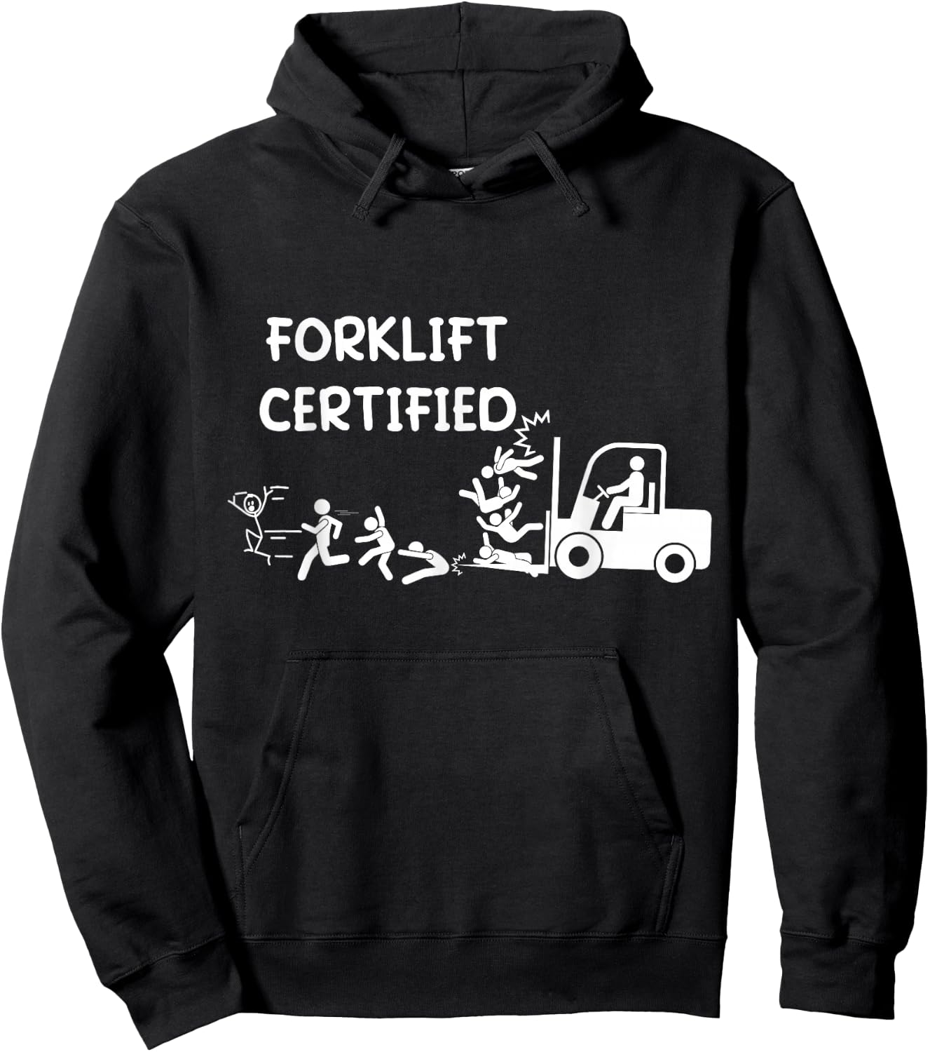 Funny Forklift Operator - Forklift Certified Hoodie - Hoodie | Black