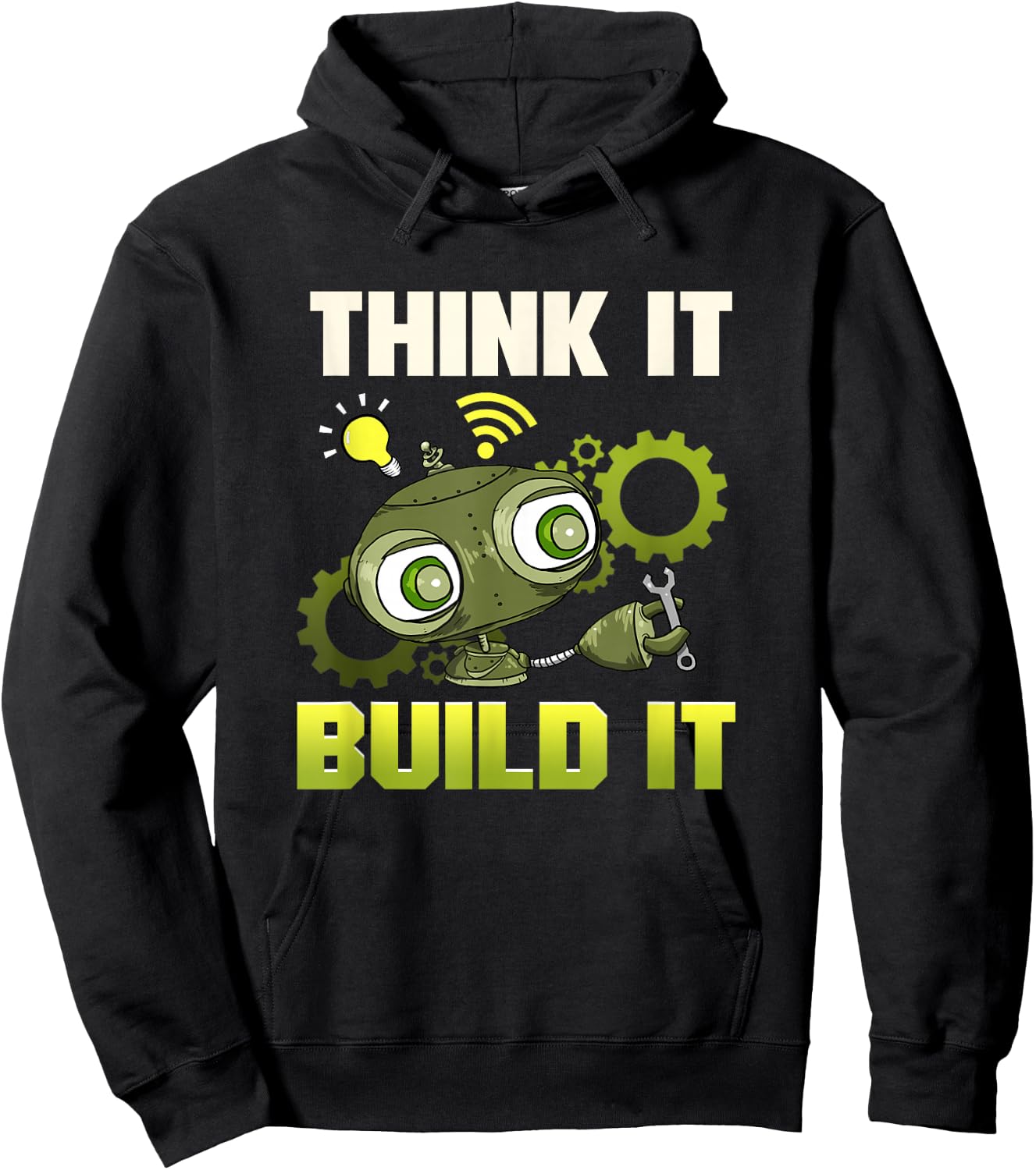 Robot Making Think It Build It Robotics Engineer Kids STEM Hoodie - Hoodie | Black