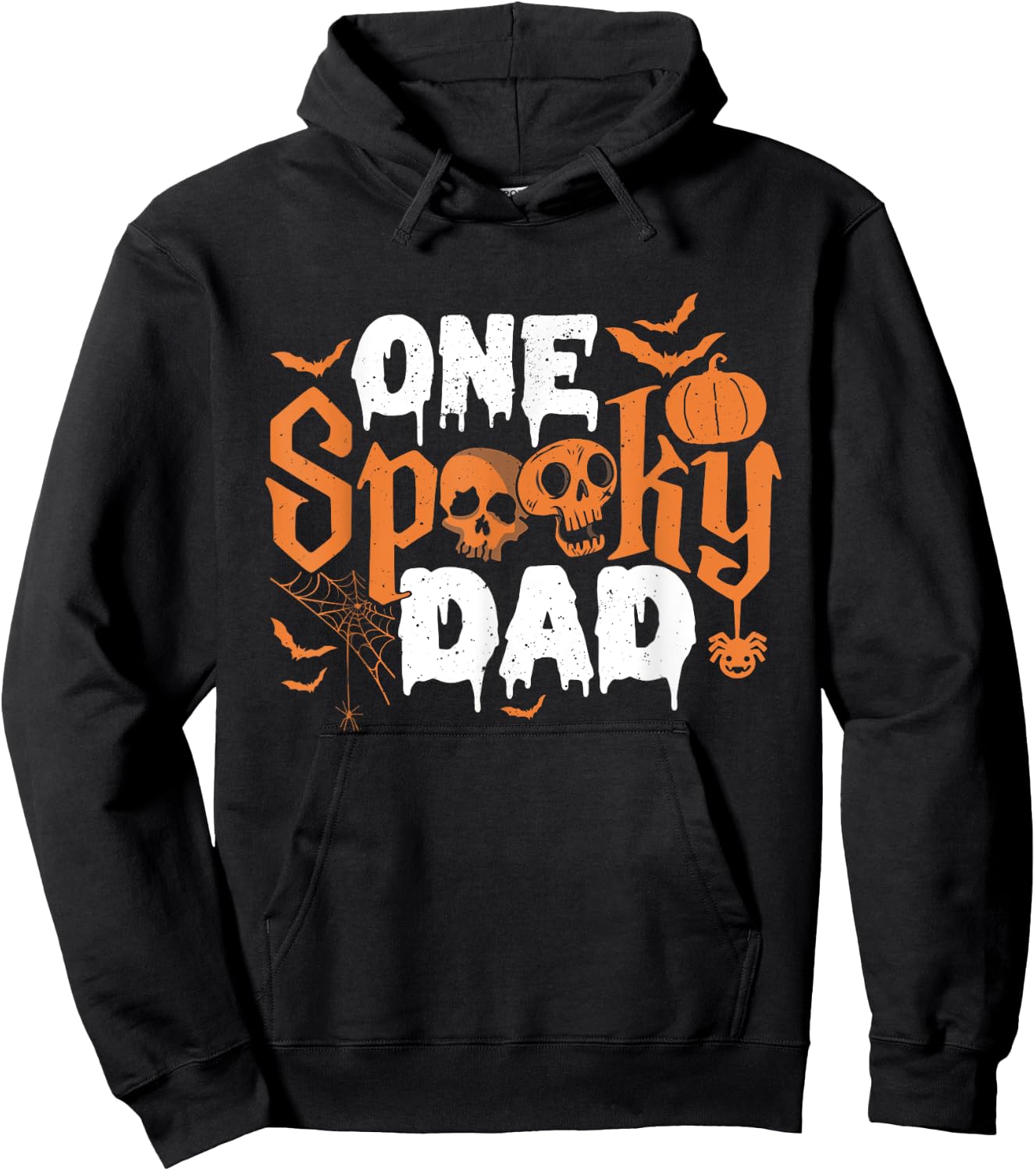 One Spooky Dad Boo Halloween Cute Family Matching Group Hoodie - Hoodie | Black