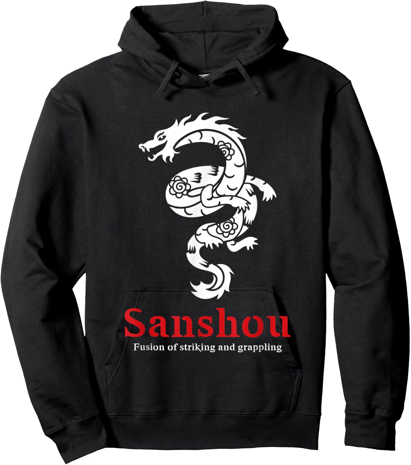 Sanshou Dragon Sanda Chinese Boxing Martial Arts Hoodie - Hoodie | Black