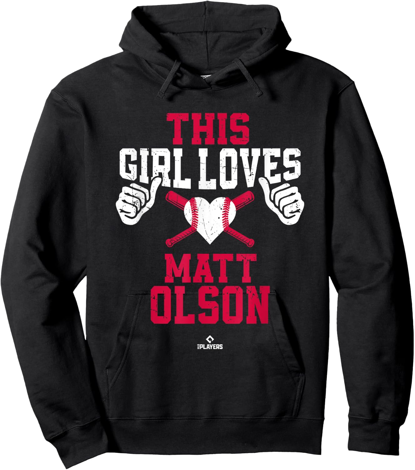 This Girl Loves Matt Olson Matt Olson Atlanta MLBPA Hoodie - Hoodie | Black