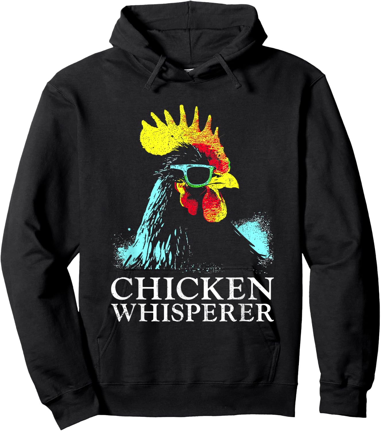 Chicken Whisperer - Vintage Funny Chicken Lover Farmer Hoodie - Hoodie | Black