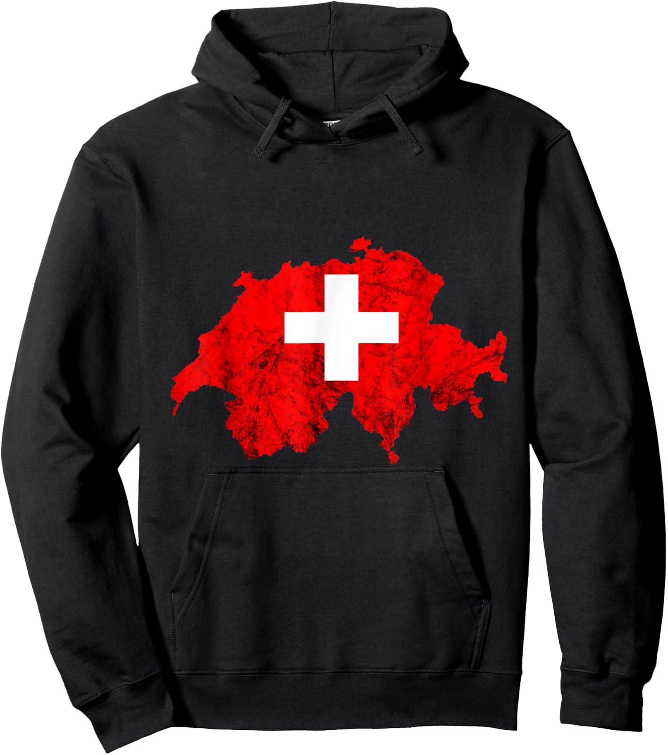 Switzerland Vintage Swiss Flag Map Swiss Pride Schweiz Hoodie - Hoodie | Black